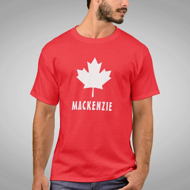 T-shirt Fête du Canada Rouge Blanc Canadien Drapeau Maple  (Créateur téléchargé)