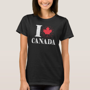 T-shirt Fête du coeur de la Feuille d'érable Fière Lo cana