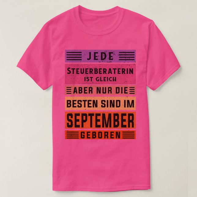 T-shirt Fête du comptable Conseiller fiscal né en septembr (Design devant)