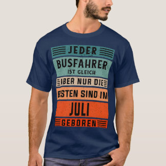 T-shirt Fête du conducteur de bus Juillet