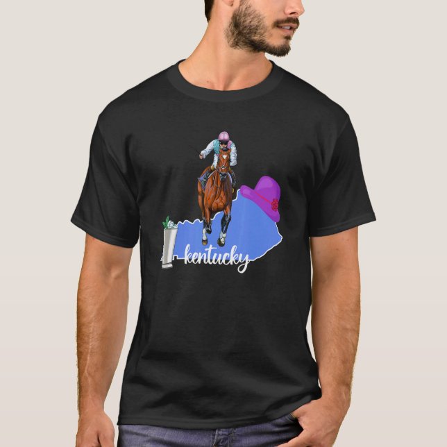 T-shirt Fête du Derby de course de chevaux du Kentucky (Devant)