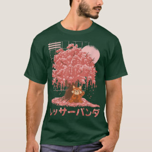 T-shirt Fête du Panda Rouge Fleurs de cerisiers Fleur rose