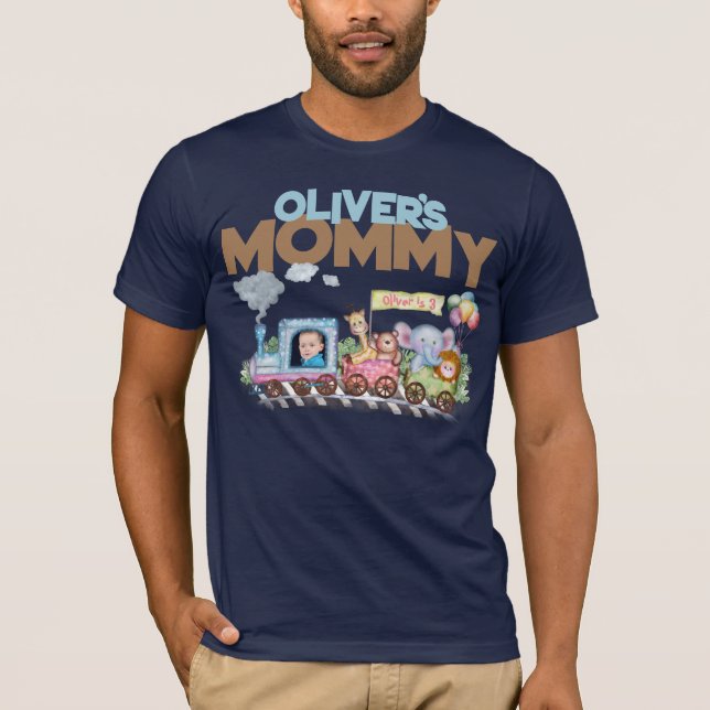 T-shirt Fête du parent du moteur du train mignon (Devant)