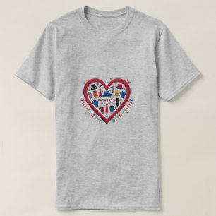 T-shirt Fête du Père coloré Design de coeur - Parfait Papa