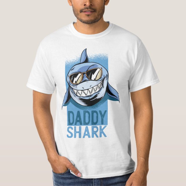 T-shirt Fête du père de papa requin (Devant)