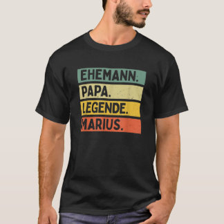 T-shirt Fête du Père Dire Mari Papa Légende Marius Fir