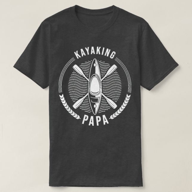 T-shirt Fête du Père Kayak Papa (Design devant)