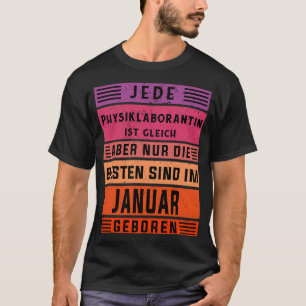 T-shirt Fête du technicien de laboratoire Né en janvier Ph