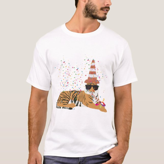 T-shirt Fête du tigre - Animaux ayant une fête (Devant)