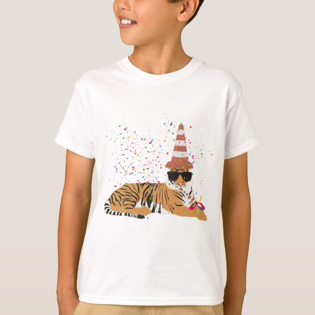 T-shirt Fête du tigre - Animaux ayant une fête (Devant)
