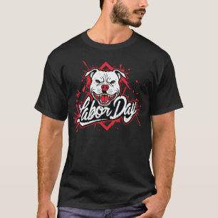 T-shirt Fête du Travail Profitez de la fête de Bulldog
