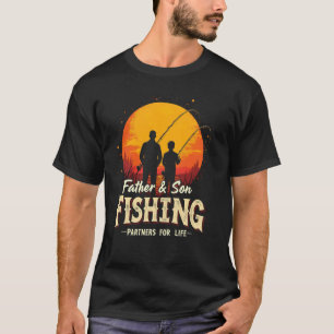 T-shirt Fête d'unité de pêche tendre père fils