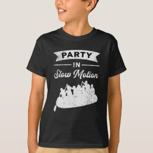 T-shirt Fête En Mouvement Lent Canoë Bateau Bateau Bateau 