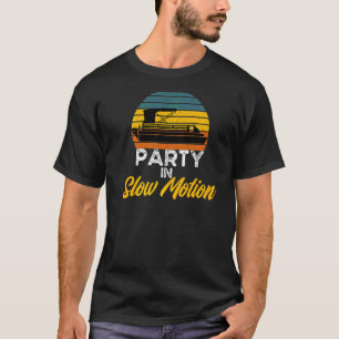 T-shirt Fête En Mouvement Lent Ponton Capitaine Propriétai