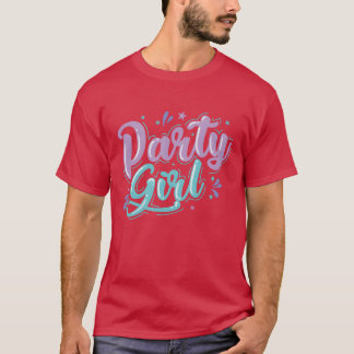 T-shirt Fête Fille Danse Musique Amis vintage