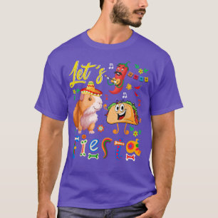 T-shirt Fête Funky Mexique Guinée porc avec Sombrero Taco