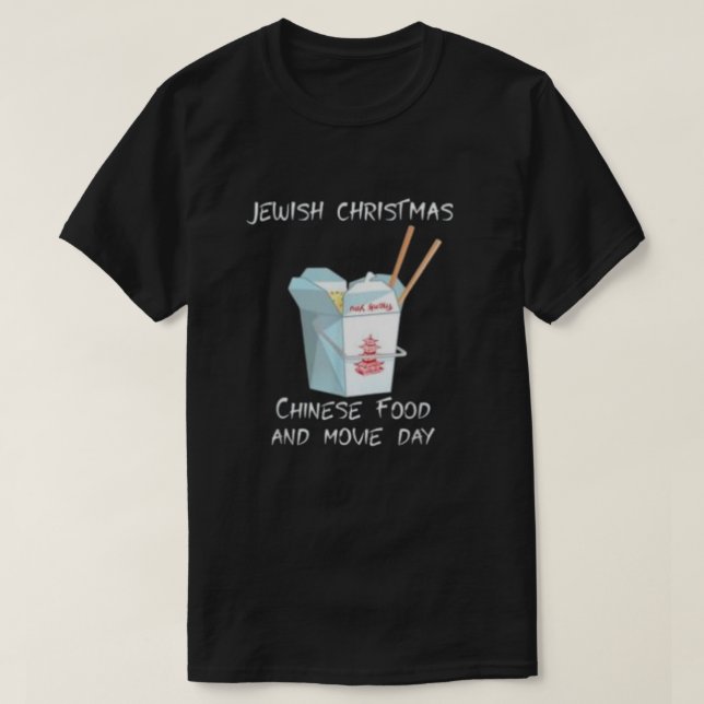 T-shirt Fête Fusion juive Noël chinois nourriture (Design devant)