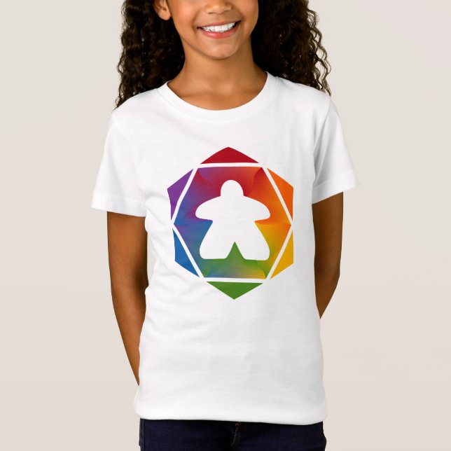 T-Shirt Fête Heure Meeple Girls Chemise (Devant)