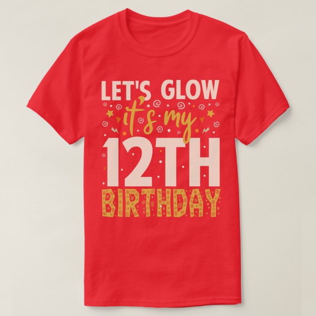 T-shirt Fête Lumineuse 12e cadeau d'anniversaire (Design devant)