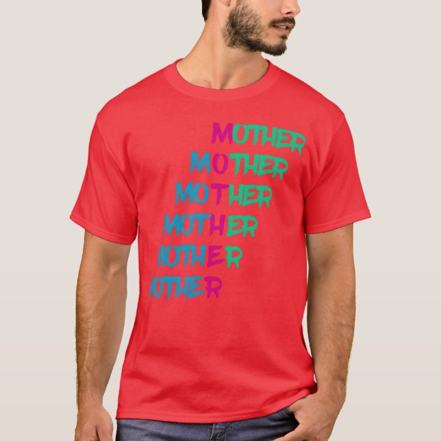 T-shirt Fête Mère drôle garçon bleu (Devant)