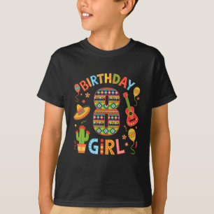 T-shirt Fête mexicaine 8e anniversaire Fille Fiesta 8 ans