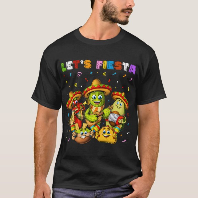 T-shirt Fête Mexicaine Let's Fiesta (Devant)