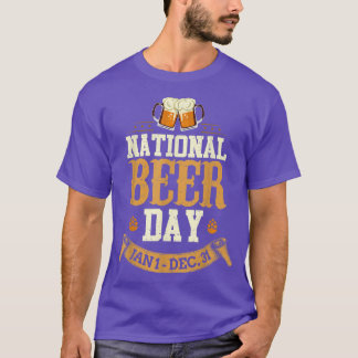 T-shirt Fête Nationale De La Bière Du 1Er Janvier Au 31 Dé