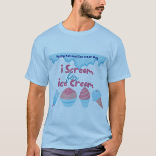 T-SHIRT FÊTE NATIONALE DE LA CRÈME DE GLACE POUR LES CHEMI