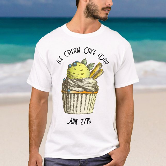T-shirt Fête nationale du gâteau de crème glacée sur mesur (Créateur téléchargé)
