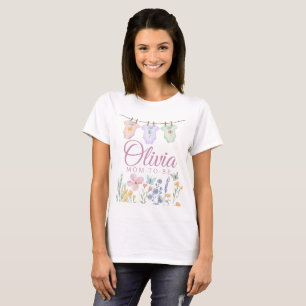 T-shirt Fête prénatale pour future maman de la fleur sauva
