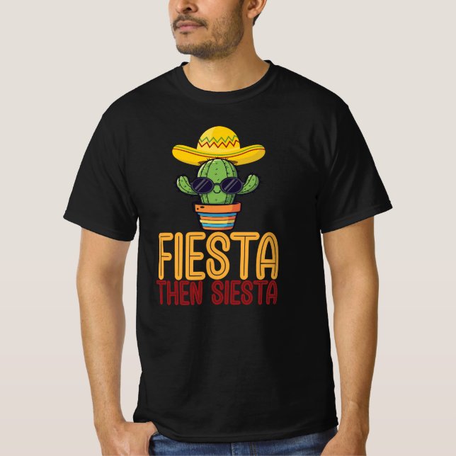 T-shirt Fête puis sieste drôle (Devant)