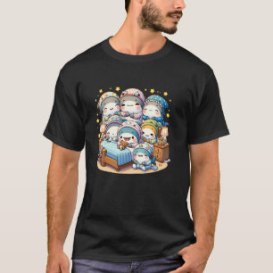 T-shirt Fête pyjama requin Soirée pyjama animaux marins Sh