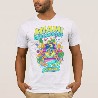 T-shirt Fête Tropicale de Sieste au Bord de la Plage de Mi