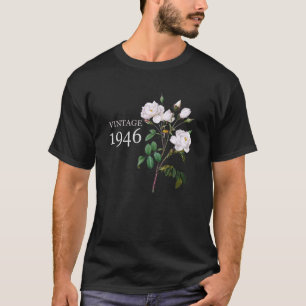 T-shirt Fête vintage des mères des fleurs de rose blanche