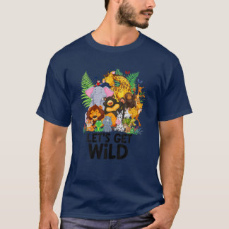 T-shirt Fête zoo sauvage Animaux Jungle Animaux Saf