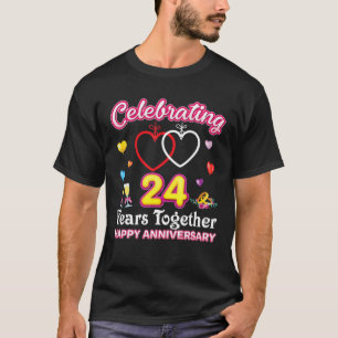 T-shirt Fêter 24 Ans Ensemble Bonne 24E Mariage A