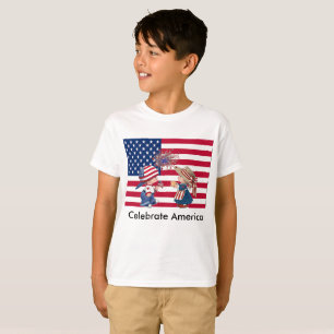 T-shirt Fêter le drapeau américain