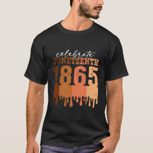 T-shirt Fêter le Juillet 1865 Noir afro-américain