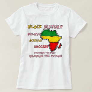 T-shirt fêter le mois de l'histoire noire, femmes africain