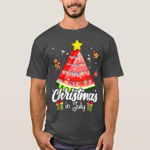 T-shirt Fêter Noël En Juillet Avec Le Christ de la pastèqu