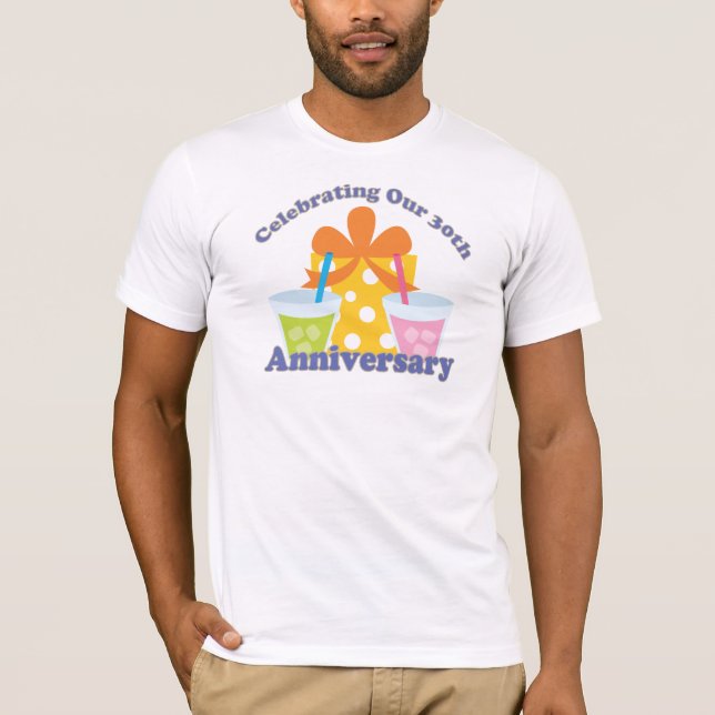 T-shirt Fêter notre cadeau du 30e anniversaire (Devant)