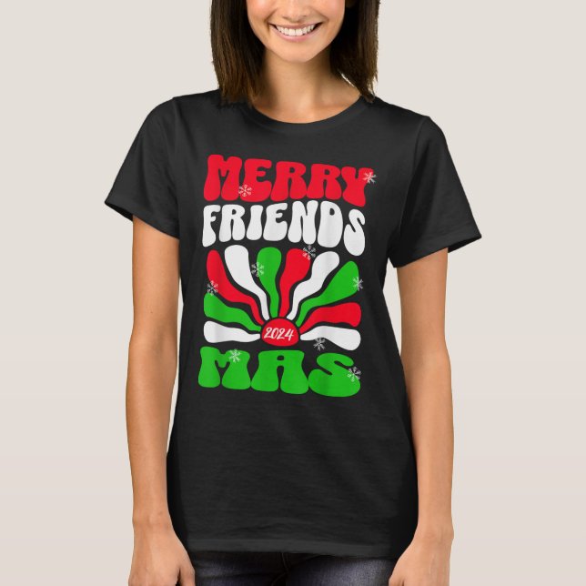 T-shirt Fêtes de Noël Fêtes Fêtes Fêtes Joyeux Ami (Devant)