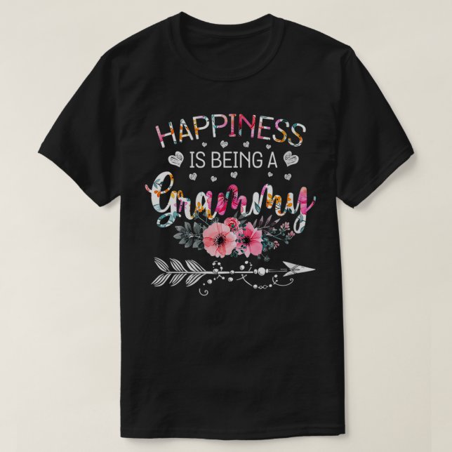 T-shirt Fêtes des mères Grammy Cadeaux Le bonheur est bei (Design devant)