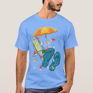 T-shirt Fêtes Hawaiiennes Plage Tropicale Noël Été À J