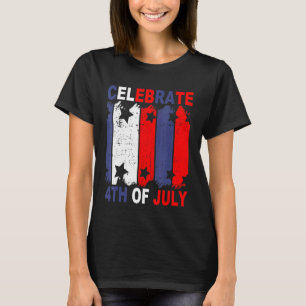 T-shirt Fêtez 4 juillet Joyeux drapeau américain patriotiq