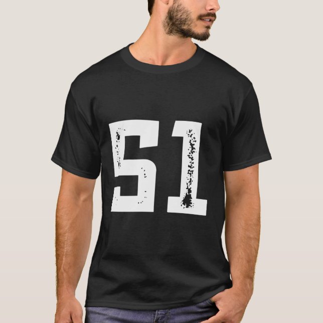 T-shirt Fêtez 51 Joyeux B-Day Fun Fun Font (Devant)