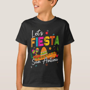 T-shirt Fetons Fiesta San Antonio Texas Cinco De Mayo Mexi