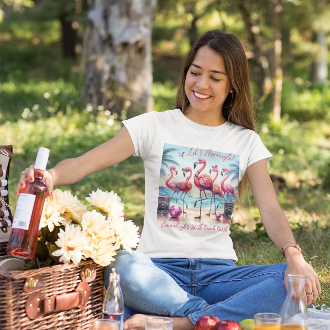 T-shirt Fêtons la plage Let's Flamingle Bash Commémoratif  (Créateur téléchargé)