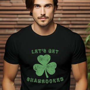 T-shirt Fêtons la Saint-Patrick avec un Shamrock en détres