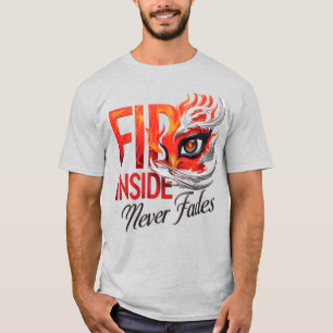 T-shirt Feu à l'intérieur de ne jamais pisser Phoenix yeux